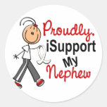 I Support My Nephew SFT (Bone / Lung Cancer) Stickers