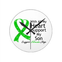 I Support My Son All My Heart Round Wall Clock