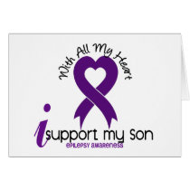 I Support My Son Epilepsy Greeting Cards