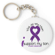 I Support My Son Epilepsy Key Chains