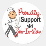 I Support My SON-IN-LAW (Bone / Lung Cancer) Round Sticker