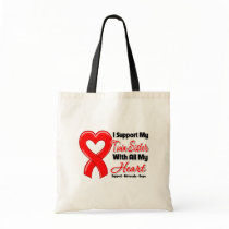 I Support My Twin Sister With All My Heart Tote Bag