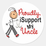 I Support My Uncle SFT (Bone / Lung Cancer) Stickers