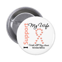 I Support My Wife - Uterine Cancer Pin