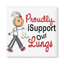 I Support Our Lungs SFT (Lung Cancer Awareness) magnets by awarenessgifts I Support Our Lungs SFT (Lung Cancer Awareness) magnets