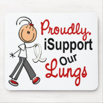 I Support Our Lungs SFT (Lung Cancer Awareness) mousepads by awarenessgifts I Support Our Lungs SFT (Lung Cancer Awareness) mousepads