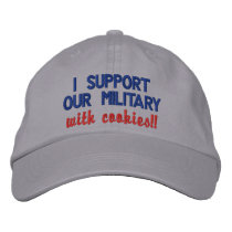 I support our military with cookies!! embroidered hats