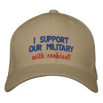 I support our military with cookies!! embroidered hats