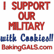 I support our military with Cookies!! embroidered shirts