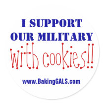 I support our military with cookies!! stickers