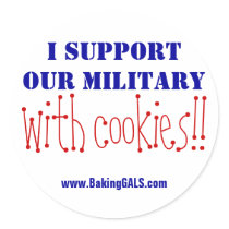 I support our military with cookies!! stickers