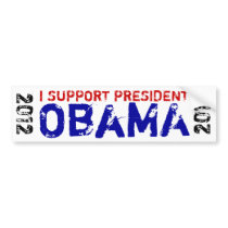 I Support President Obama 2012 Bumper Stickers