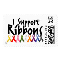 I Support Ribbons postage by BoogieMonst I Support Ribbons postage