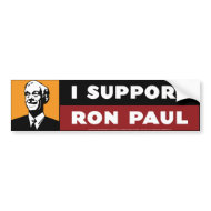 I Support Ron Paul - Orange bumpersticker