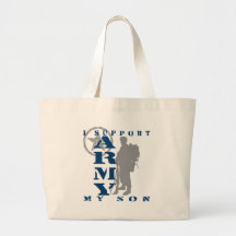 I Support Son 2 - ARMY Canvas Bags