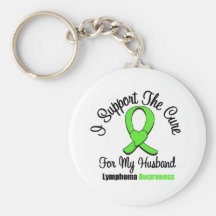 I Support The Cure For Husband Key Chain