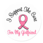 I Support The Cure For My Girlfriend Stickers