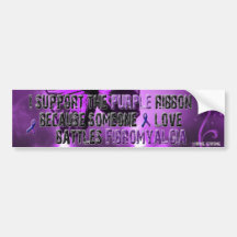 I support the purple ribbon bumper sticker