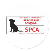 "I Support the SPCA..." stickers