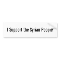 I Support the Syrian People Bumper Stickers
