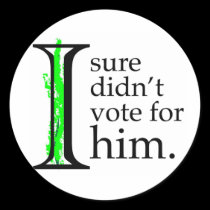 I Sure Didn't Vote For Him Stickers