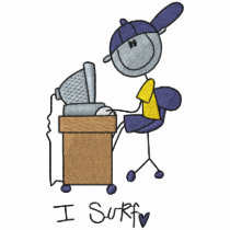 I Surf embroidered shirts