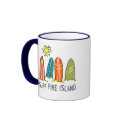I Surf Fire Island mug