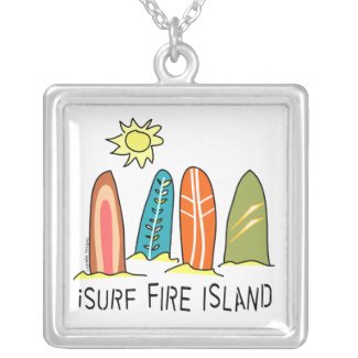 I Surf Fire Island necklace