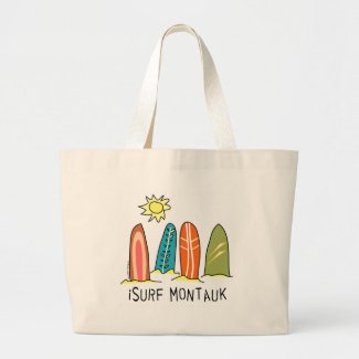 I Surf Montauk zazzle_bag