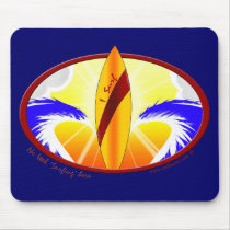 I Surf Mouse Pad mousepads