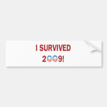 I SURVIVED 2009! BUMPER STICKER