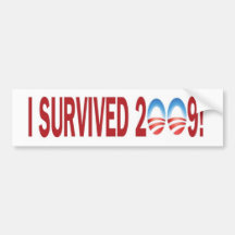 I SURVIVED 2009! BUMPER STICKERS