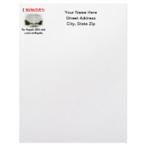 I Survived 2011 East Coast Earthquake Letterhead Design