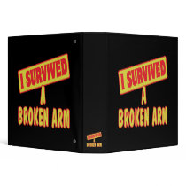 I SURVIVED A BROKEN ARM 3 RING BINDER