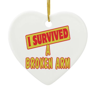 I SURVIVED A BROKEN ARM CHRISTMAS ORNAMENTS