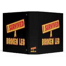 I SURVIVED A BROKEN LEG VINYL BINDER