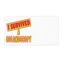 I SURVIVED A COLONOSCOPY CUSTOM SHIPPING LABEL