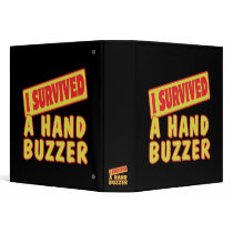 I SURVIVED A HAND BUZZER VINYL BINDER