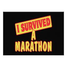 I SURVIVED A MARATHON PERSONALIZED INVITATIONS