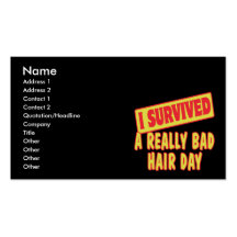I SURVIVED A REALLY BAD HAIR DAY BUSINESS CARD TEMPLATE