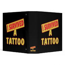 I SURVIVED A TATTOO 3 RING BINDER