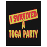 I SURVIVED A TOGA PARTY FLYER