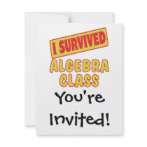 I SURVIVED ALGEBRA CLASS CUSTOM INVITE