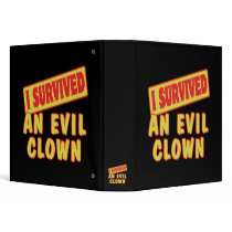 I SURVIVED AN EVIL CLOWN BINDERS