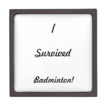 I survived badminton! premium jewelry box