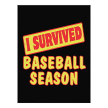 I SURVIVED BASEBALL SEASON CUSTOM INVITES