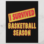 I SURVIVED BASKETBALL SEASON FLYER DESIGN