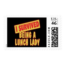 I SURVIVED BEING A LUNCH LADY STAMP