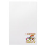 I SURVIVED BLACK FRIDAY FUNNY CARTOON STATIONERY DESIGN