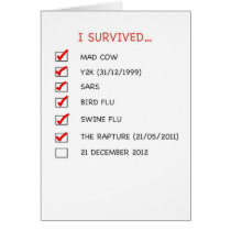 I Survived Checklist Greeting Cards
